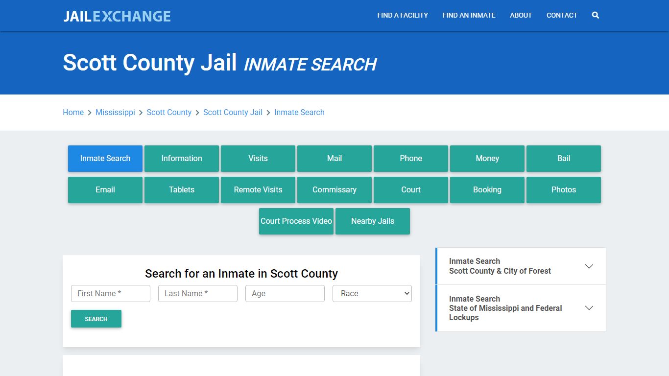 Scott County Jail, MS Inmate Search: Roster & Mugshots